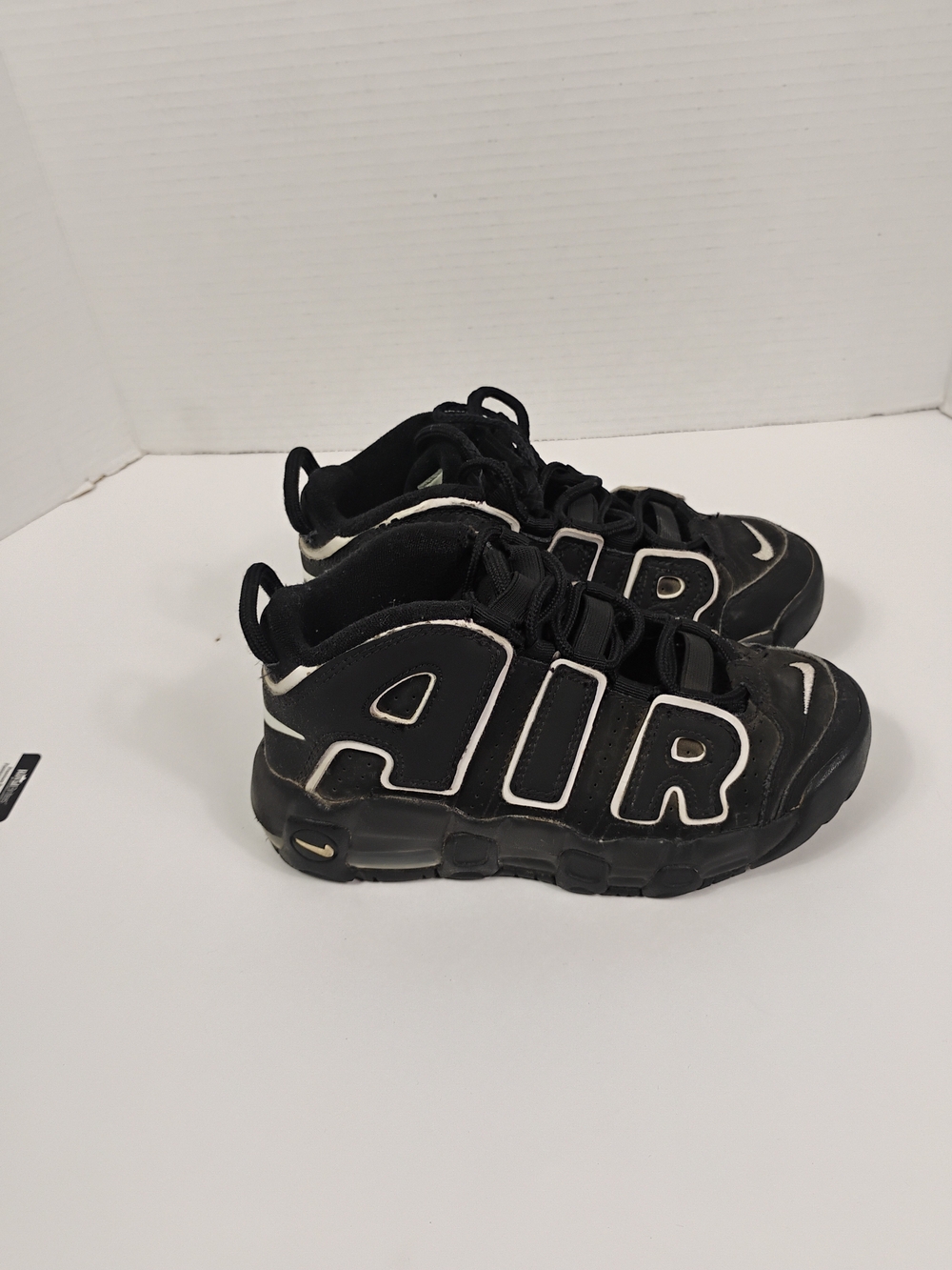 Kids Black 'AIR' Sneakers with White Trim